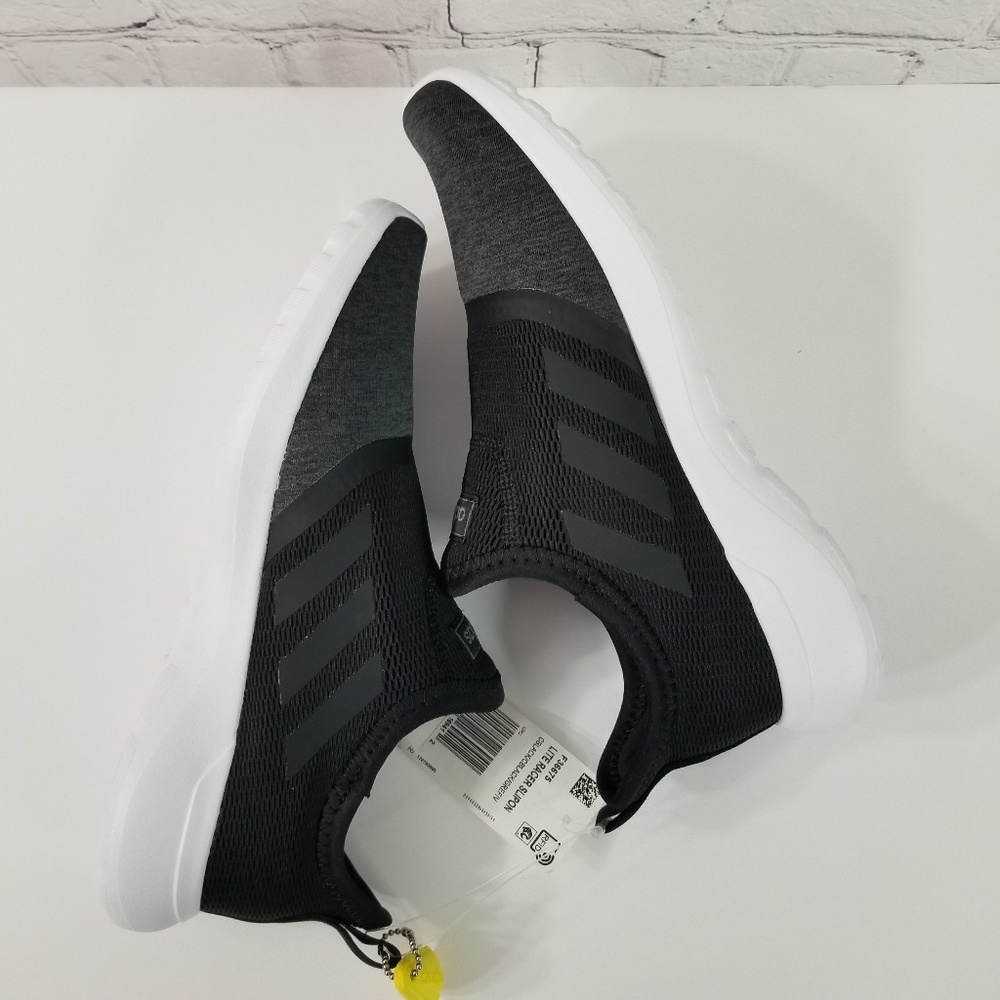 Black ADIDAS Lite Racer Slip on running Sneaker - Picture 5 of 6